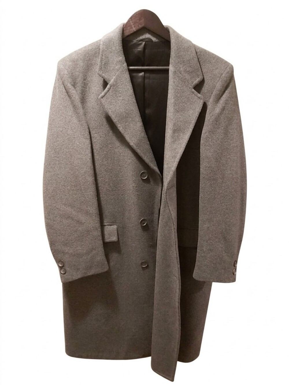 Grey Overcoat- Cashmere & Wool